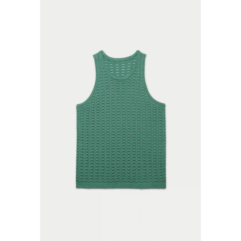 NEW MAVRANS men's saltwater knit tank top in teal